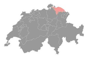 thurgau Karta, kantoner av schweiz. vektor illustration.