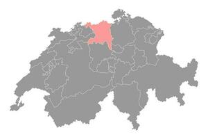 aargau Karta, kantoner av schweiz. vektor illustration.