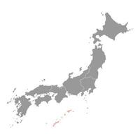 okinawa Karta, japan område. vektor illustration