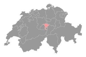 nidwalden Karta, kantoner av schweiz. vektor illustration.