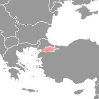 Meer von Marmara auf das Welt Karte. Vektor Illustration.