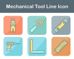 mekanisk verktyg vektor ikon uppsättning
