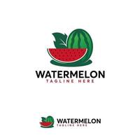 vattenmelon frukt logotyp design vektor