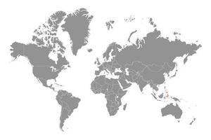 Molukken Meer auf das Welt Karte. Vektor Illustration.