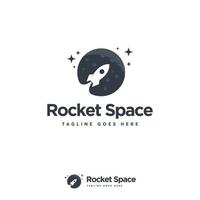Raketenraum Logo entwirft Konzeptvektor, Planet Logo entwirft Symbol vektor