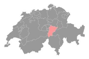 uri Karta, kantoner av schweiz. vektor illustration.