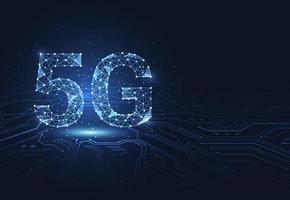 5g globale Netzwerkverbindung. Polygon verbinden Punkt und Linie in Form eines Netzwerkgeschäfts. Vektorillustration vektor