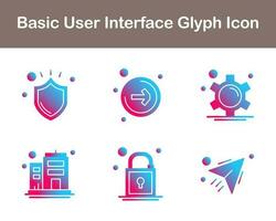 grundläggande användare gränssnitt vektor ikon uppsättning