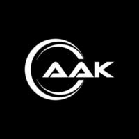 aak brev logotyp design i illustration. vektor logotyp, kalligrafi mönster för logotyp, affisch, inbjudan, etc.