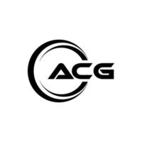 acg brev logotyp design i illustration. vektor logotyp, kalligrafi mönster för logotyp, affisch, inbjudan, etc.