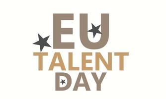 EU Talent Tag. Vorlage zum Hintergrund, Banner, Karte, Poster vektor