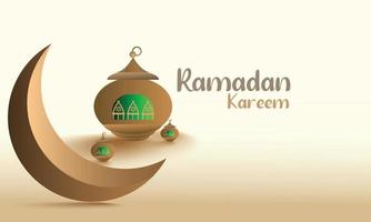 Ramadan kareem Gruß. islamisch Design, Gold Farbkarte, Ramadan Hintergrund vektor