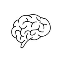 Gehirn Vektor Symbol. Brainstorming Illustration unterzeichnen. Kreativität Symbol. Genius Logo.