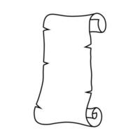 Scroll-Papier-Icon-Vektor. Pergament-Illustrationszeichen. Chroniksymbol oder Logo. vektor