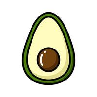 Vektor Symbol Illustration. bunt Avocado. isoliert auf Weiß Hintergrund.