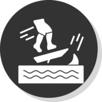 Skimboarding-Vektor-Icon-Design vektor