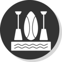 Paddleboarding-Vektor-Icon-Design vektor