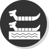 Drachenboot-Rennvektor-Icon-Design vektor