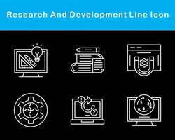 Forschung und Entwicklung Vektor Symbol einstellen