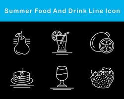 Sommer- Essen und trinken Vektor Symbol einstellen