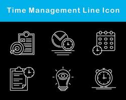 tid förvaltning vektor ikon uppsättning