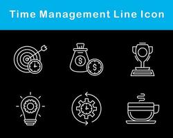 tid förvaltning vektor ikon uppsättning