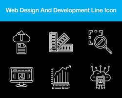 Netz Design und Entwicklung Vektor Symbol einstellen