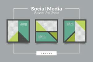 grünes modernes Social Media Template Banner vektor