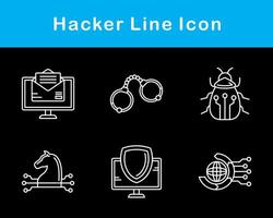 hacker vektor ikon uppsättning
