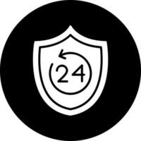 24 Std Sicherheit Vektor Symbol