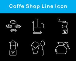 Kaffee Geschäft Vektor Symbol einstellen