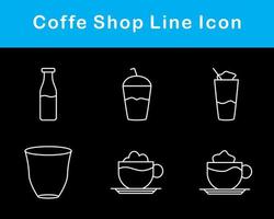 Kaffee Geschäft Vektor Symbol einstellen