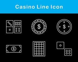 kasino vektor ikon uppsättning