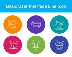 grundläggande användare gränssnitt vektor ikon uppsättning