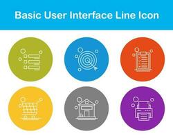 Basic Benutzer Schnittstelle Vektor Symbol einstellen
