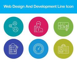 webb design och utveckling vektor ikon uppsättning