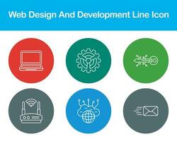 webb design och utveckling vektor ikon uppsättning