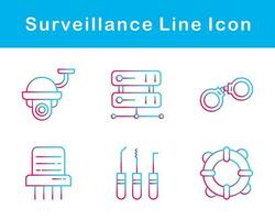 övervakning vektor ikon uppsättning