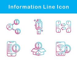 information vektor ikon uppsättning