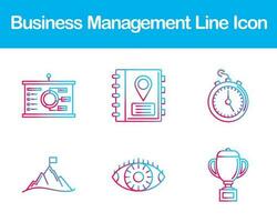Geschäft Verwaltung Vektor Symbol einstellen