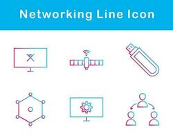 nätverkande vektor ikon uppsättning