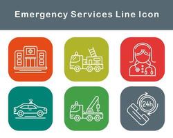 nödsituation tjänster vektor ikon uppsättning