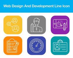 webb design och utveckling vektor ikon uppsättning