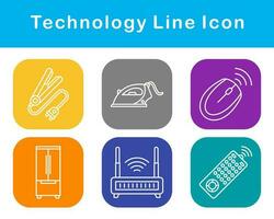 teknologi vektor ikon uppsättning