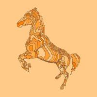 voxel design av en häst vektor