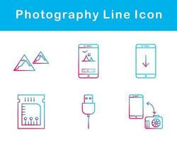 fotografi vektor ikon uppsättning