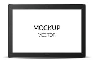 tablett mockup vektor. modern surfplatta med tom skärm. realistisk tablettdator isolerad på vit bakgrund.