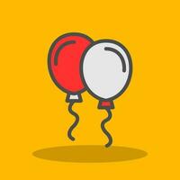 neues Jahr Luftballons Vektor-Icon-Design vektor