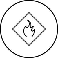 Gefahr des Flammenvektorsymbols vektor