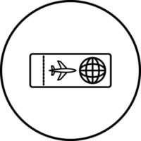 Vektorsymbol für Flugtickets vektor